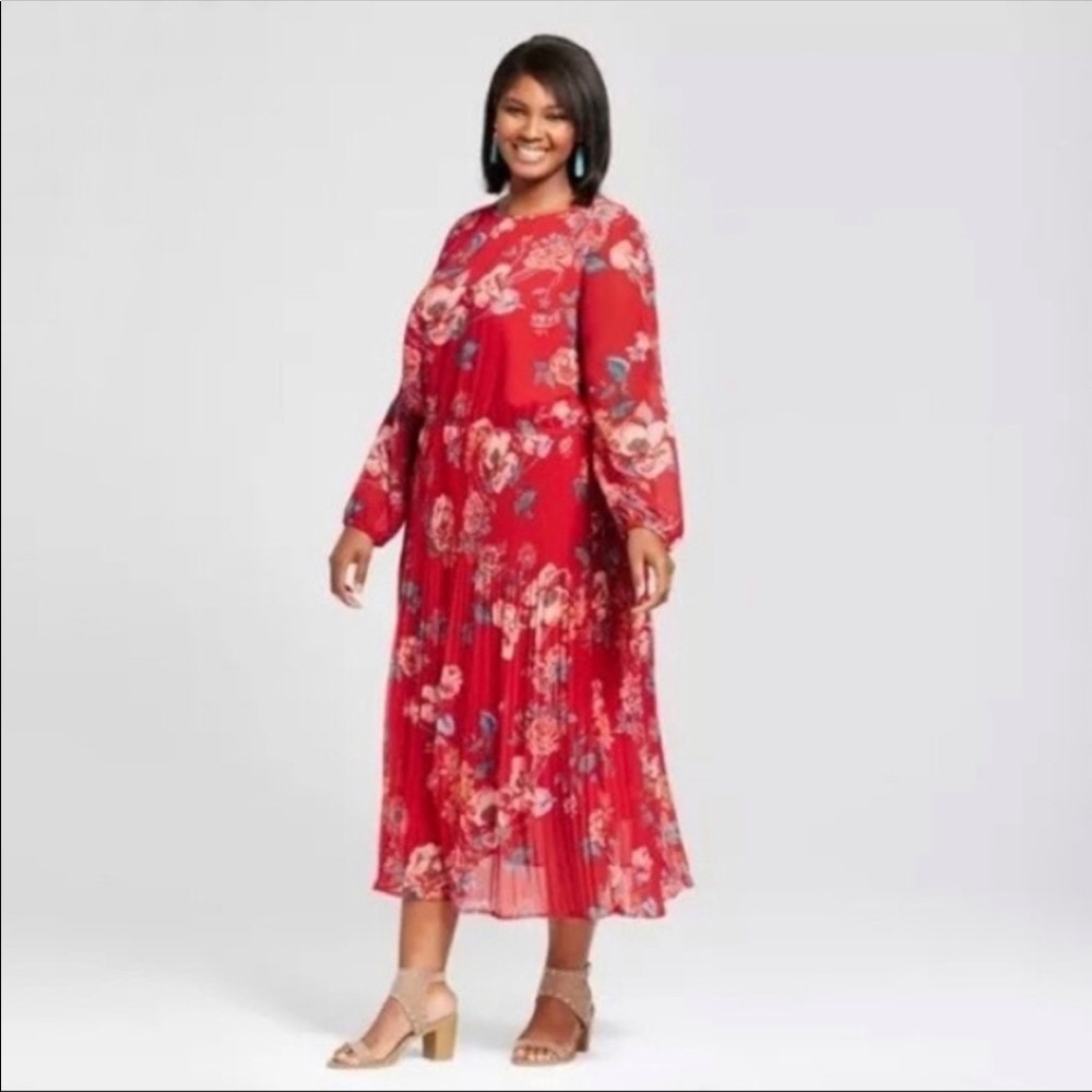 🥂Beautiful Chiffon Floral Midi Dress